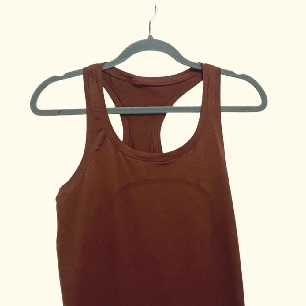 Lululemon Swiftly Tech Racerback Tank Brown Stretch Athletic Athleisure